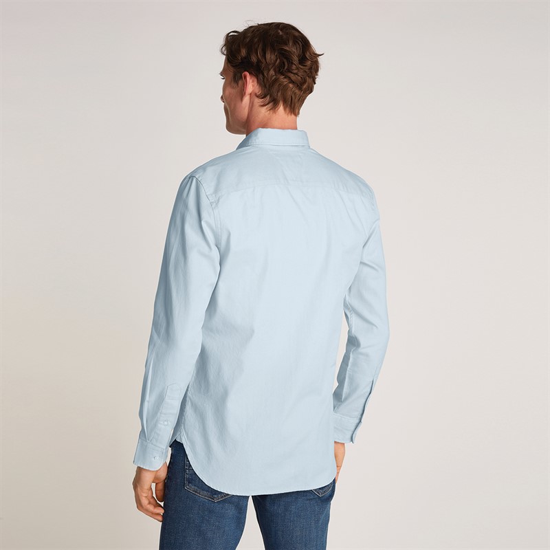 Tommy Hilfiger Heren Flex Dobby Lange Mouw Overhemd Breezy Blauw