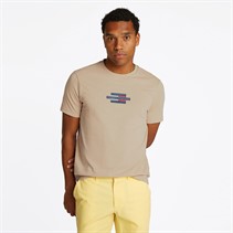 Tommy Hilfiger T-shirt Drapeau Homme Bois de Santal