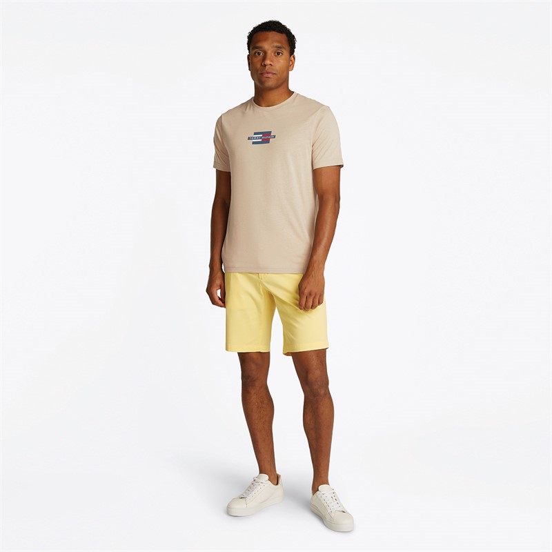 Tommy Hilfiger T-shirt Drapeau Homme Bois de Santal