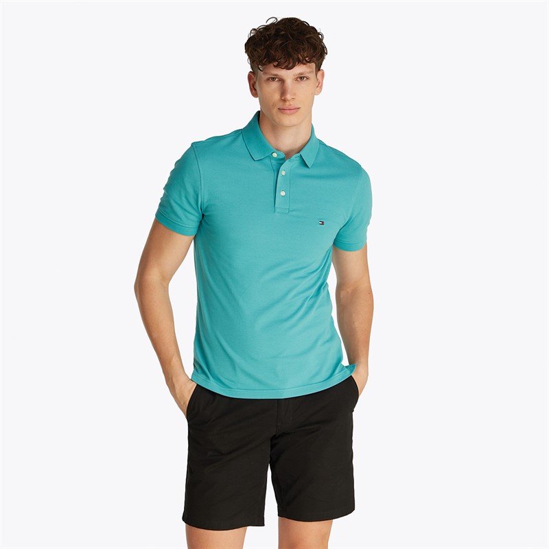 Tommy Hilfiger Polo Slim Homme Sarcelle Brumeux - Taille XL