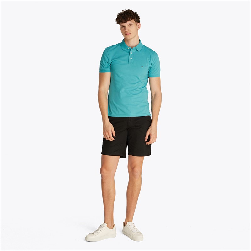 Tommy Hilfiger Heren Slim Polo Hazy Teal