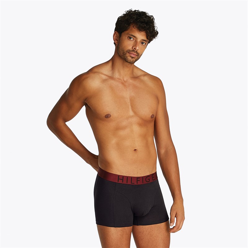 Tommy Hilfiger Heren Drie Pack Trunks Poppy Roze / Medium Rood / Diep Rouge