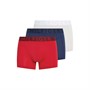 Tommy Hilfiger Mens Three Pack Boxer Trunks Med Red/Light Cst/Night Sky