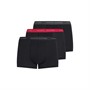 Tommy Hilfiger Mens Three Pack Boxer Trunks Black/Dark Ash/Viv Pink