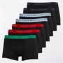 Tommy Hilfiger Mens Seven Pack Boxer Trunks Bright Blue/Prm Green/Prm Red/Black