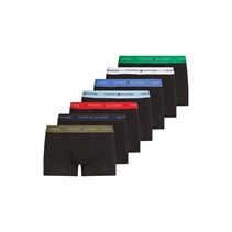 Tommy Hilfiger Mens Seven Pack Trunks Bright Blue/Prm Green/Prm Red/Black