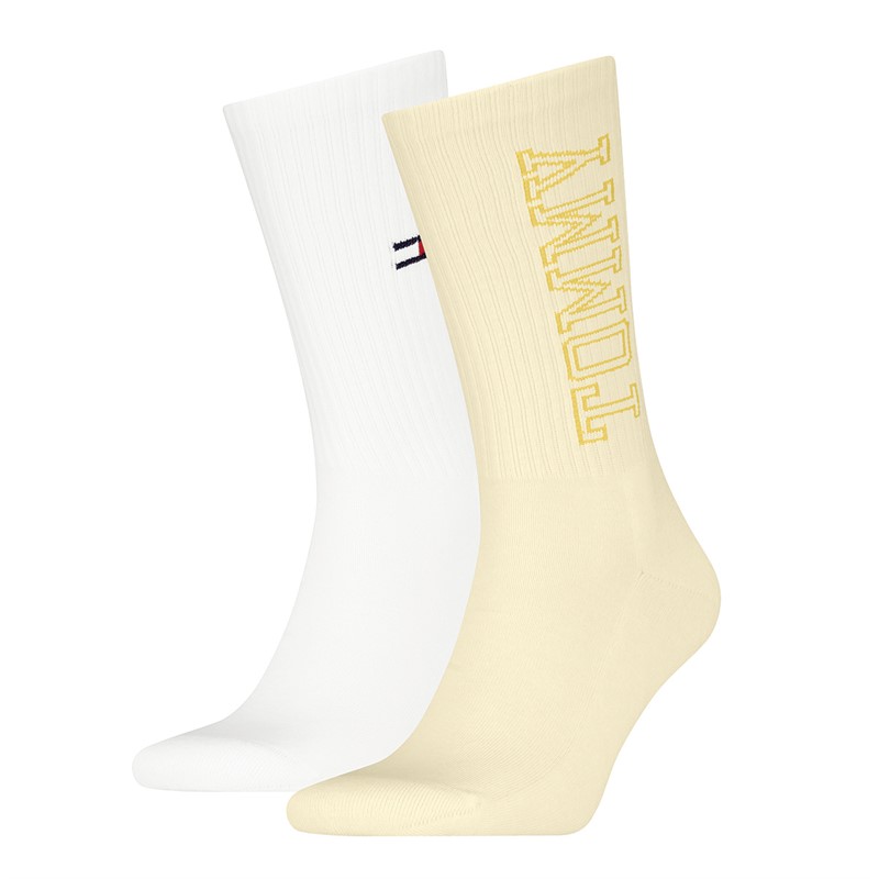 Tommy Hilfiger Mens Tommy Two Pack Socks Yellow
