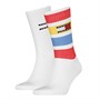 Tommy Hilfiger Mens Faded Rugby Two Pack Socks Red/Yellow/Blue