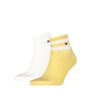 Tommy Hilfiger Mens Two Pack Quarter Socks Yellow