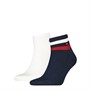 Tommy Hilfiger Mens Two Pack Quarter Socks Navy