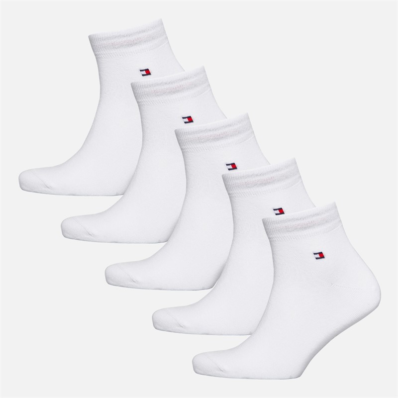 Tommy Hilfiger Mens Five Pack Socks White