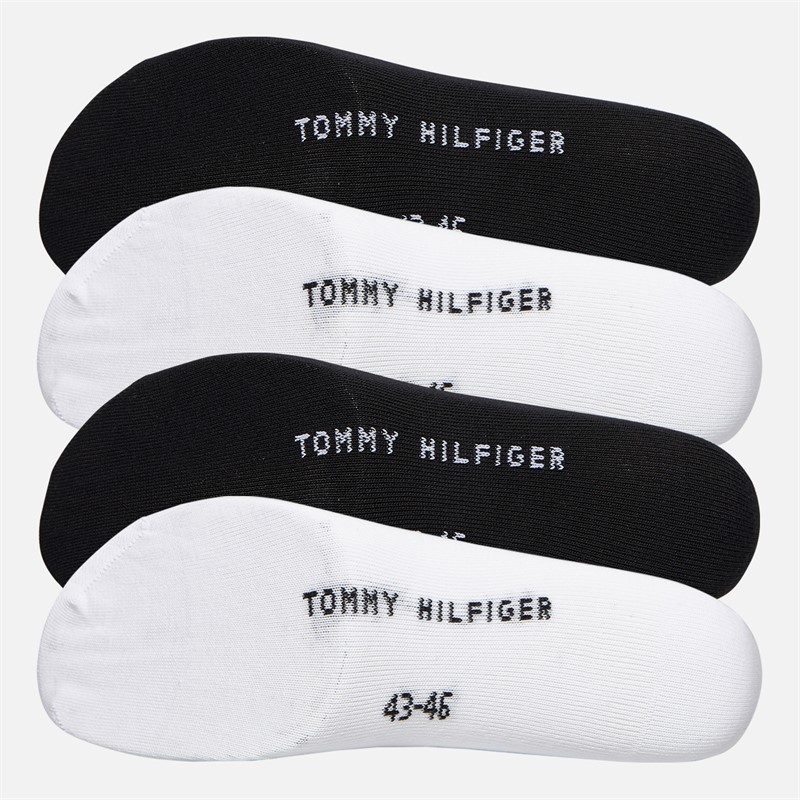 Tommy Hilfiger Mens Four Pack Monogram Socks Black/White