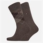Tommy Hilfiger Mens Two Pack Check Socks Oak