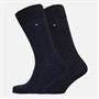 Tommy Hilfiger Mens Two Pack Stripe Socks Tommy Blue