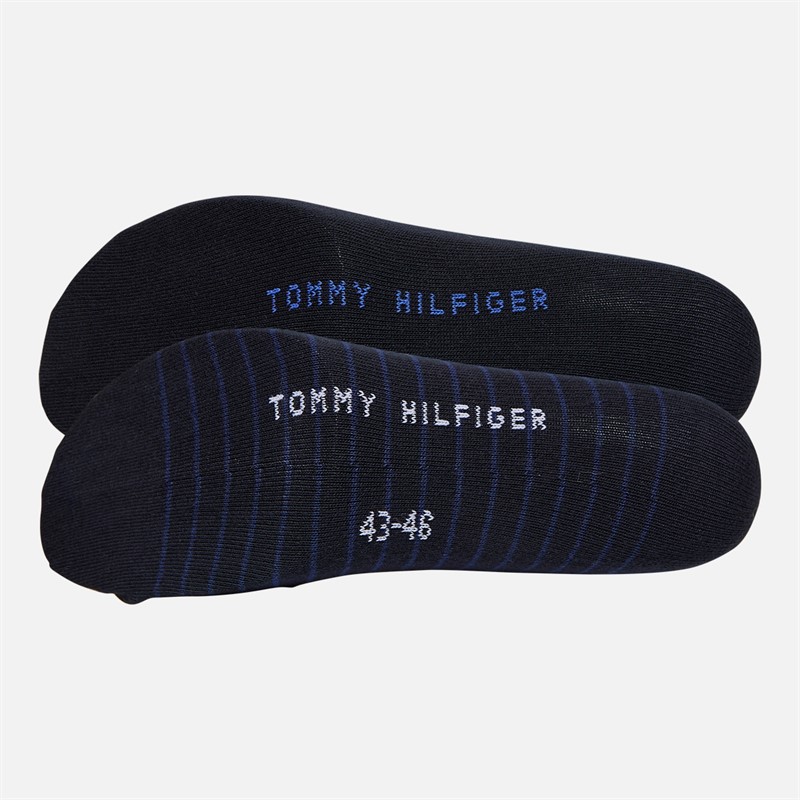 Tommy Hilfiger Mens Two Pack Stripe Socks Tommy Blue