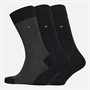 Tommy Hilfiger Mens Three Pack Socks Black