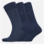 Tommy Hilfiger Mens Three Pack Socks Navy