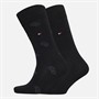 Tommy Hilfiger Mens Two Pack Monogram Socks Black