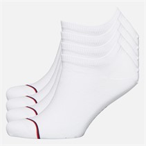 Tommy Hilfiger Mens Four Pack Trainer Socks White