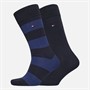 Tommy Hilfiger Mens Two Pack Rugby Socks Tommy Blue