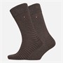 Tommy Hilfiger Mens Two Pack Stripe Socks Oak