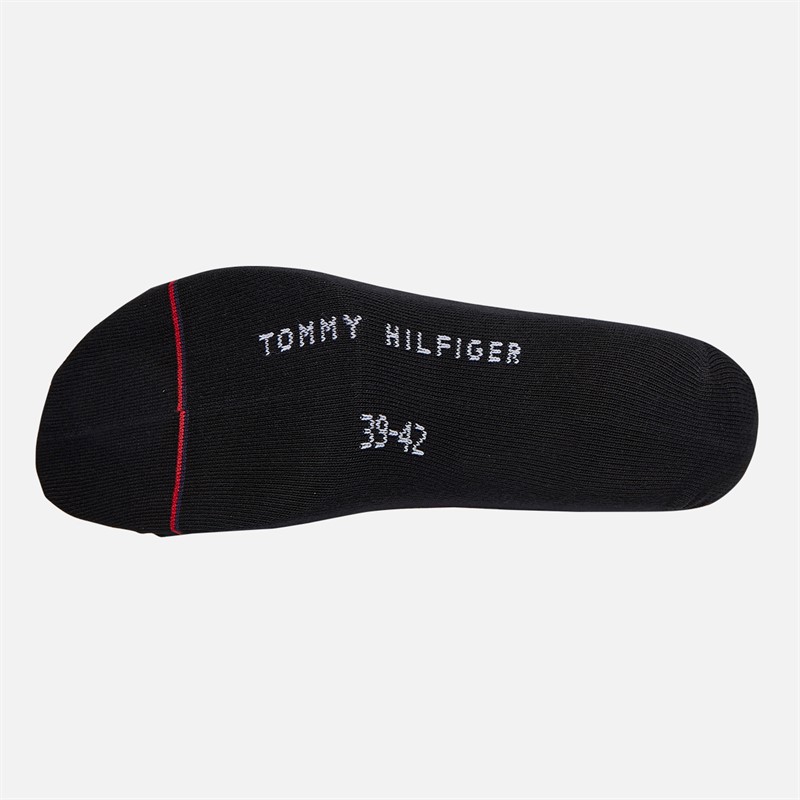 Tommy Hilfiger Mens Four Pack Trainer Socks Black