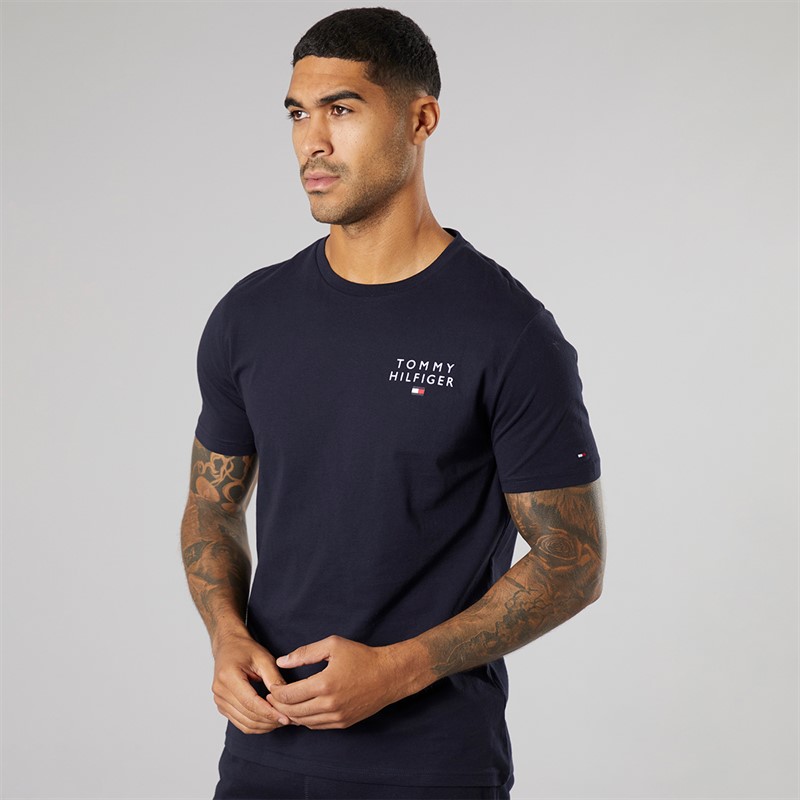 Tommy Hilfiger Mens Lounge T-Shirt Navy Blue