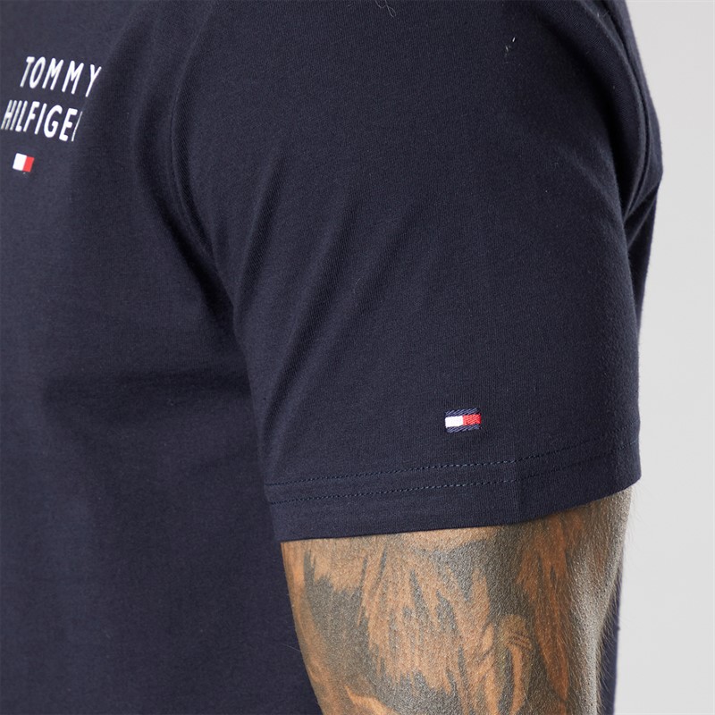Tommy Hilfiger Mens Lounge T-Shirt Navy Blue