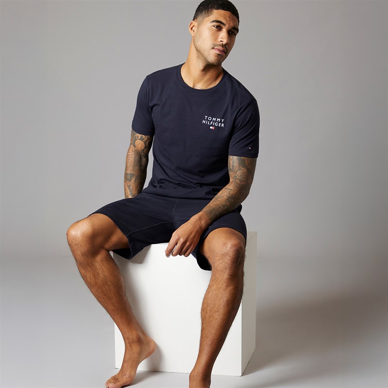 Tommy Hilfiger Mens Lounge T-Shirt Navy Blue