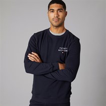 Tommy Hilfiger Mens Lounge Track Sweatshirt Navy Blue