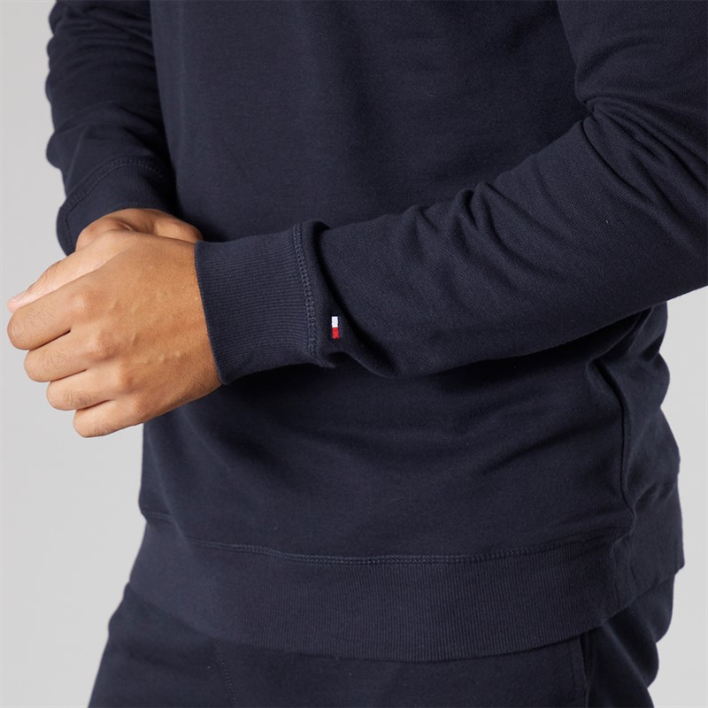 Tommy Hilfiger Mens Lounge Track Sweatshirt Navy Blue