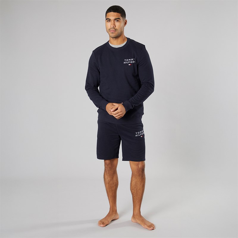 Tommy Hilfiger Mens Lounge Track Sweatshirt Navy Blue