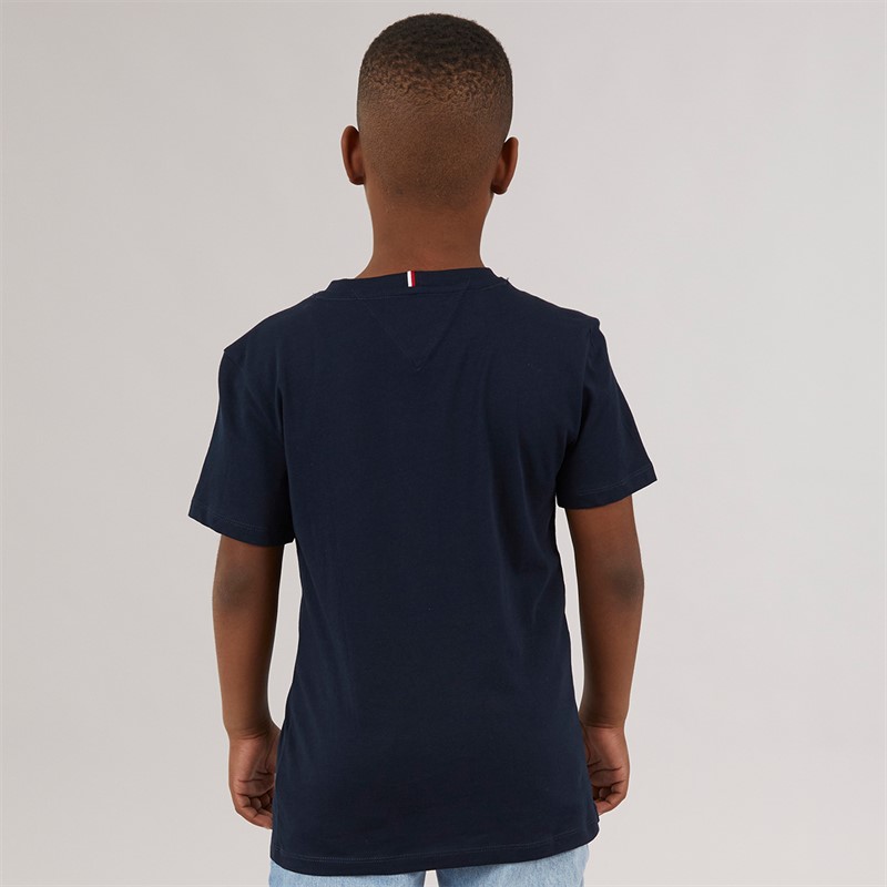 Tommy Hilfiger Junior Boys Graphic Print T-Shirt Dark Night Navy