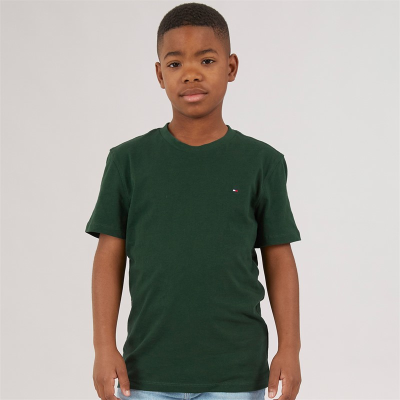 Tommy Hilfiger Junior Boys Essential T-Shirt Ornamental Green