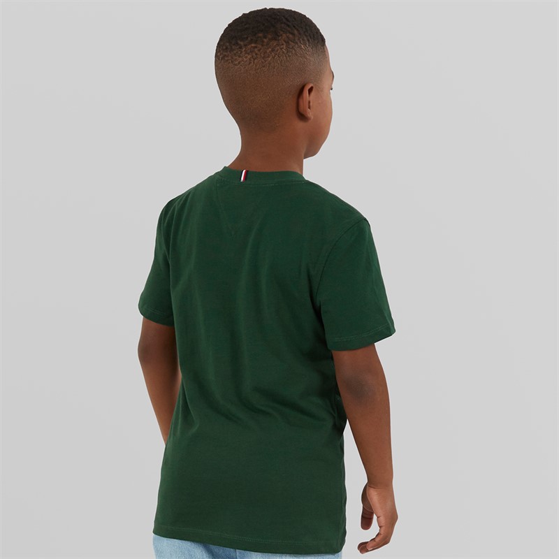Tommy Hilfiger Junior Boys Essential T-Shirt Ornamental Green