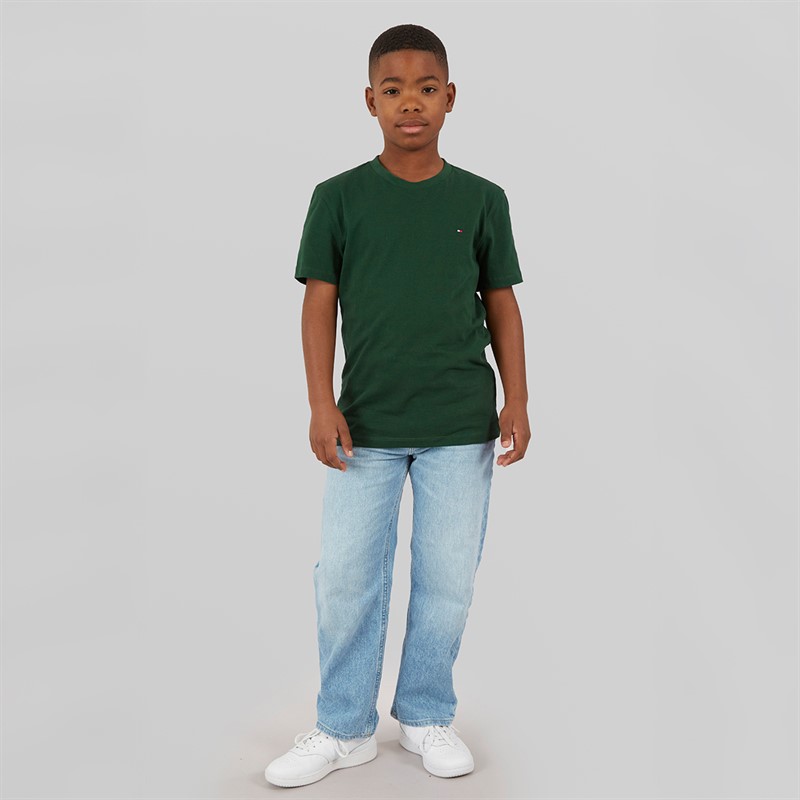 Tommy Hilfiger Junior Boys Essential T-Shirt Ornamental Green