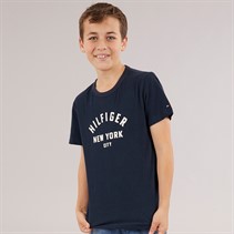 Tommy Hilfiger Junior Boys Graphic T-Shirt Dark Night Navy