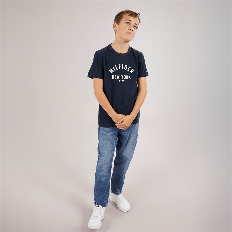 Tommy Hilfiger Junior Boys Graphic T-Shirt Dark Night Navy