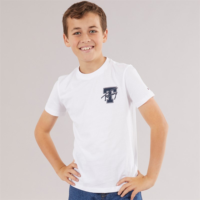 Tommy Hilfiger Junior Boys Varsity Graphic T-Shirt White