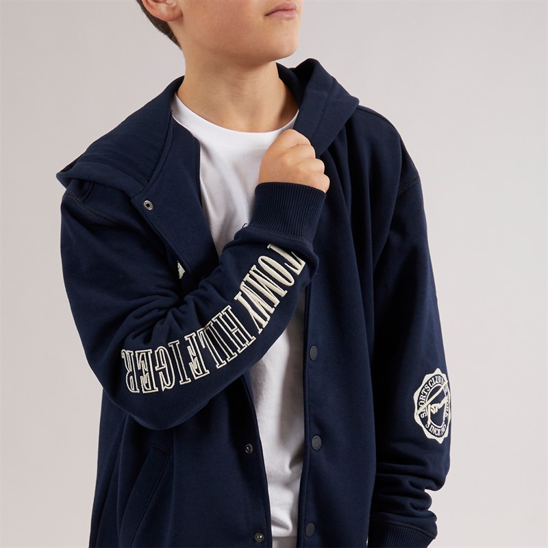 Tommy Hilfiger Junior Boys Varsity Hoodie Dark Night Navy