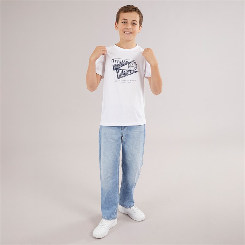 Tommy Hilfiger Boys Graphic Print T-Shirt White