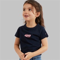 Tommy Hilfiger Girls Butterfly Graphic T-Shirt Dark Night Navy