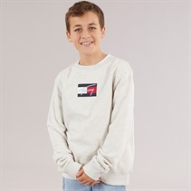 Tommy Hilfiger Boys Flag Sweatshirt Grey Heather