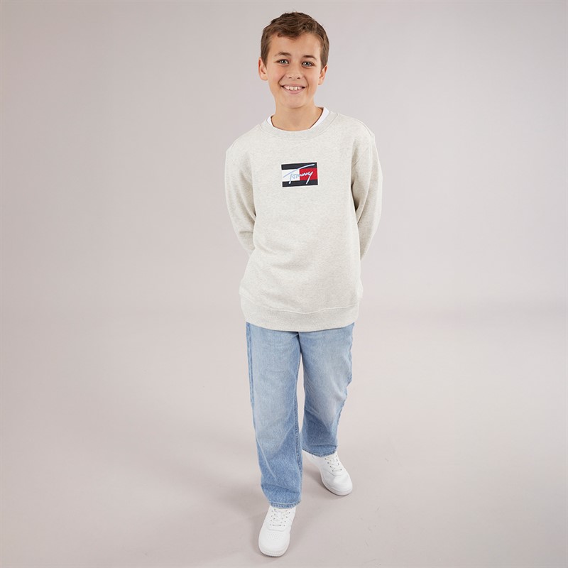 Tommy Hilfiger Boys Flag Sweatshirt Grey Heather
