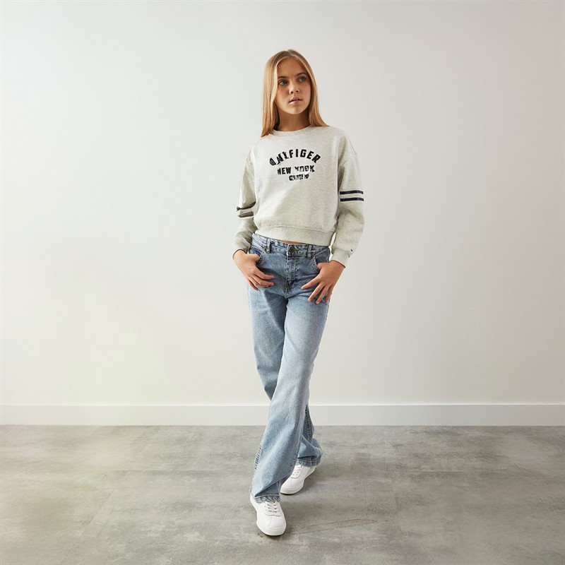 Tommy Hilfiger Junior Girls Sweatshirt Grey Heather