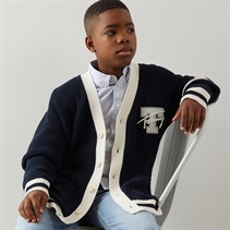 Tommy Hilfiger Junior Boys Varsity Cardigan Dark Night Navy