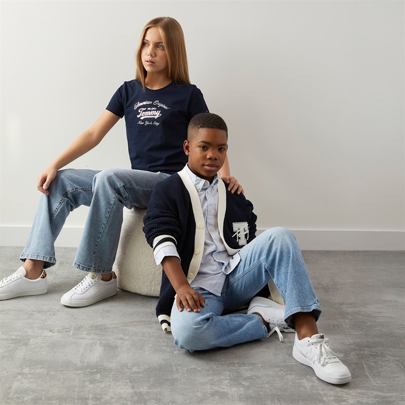 Tommy Hilfiger Junior Boys Varsity Cardigan Dark Night Navy