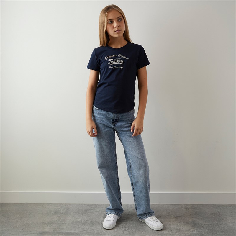 Tommy Hilfiger Junior Girls T-Shirt Dark Night Navy