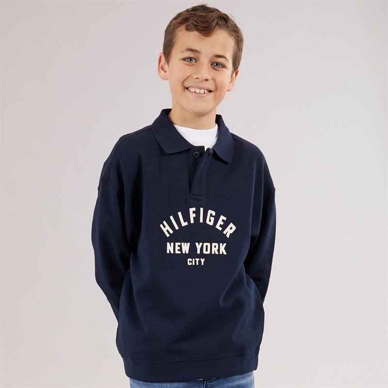Tommy Hilfiger Junior Boys Graphic Sweatshirt Dark Night Navy