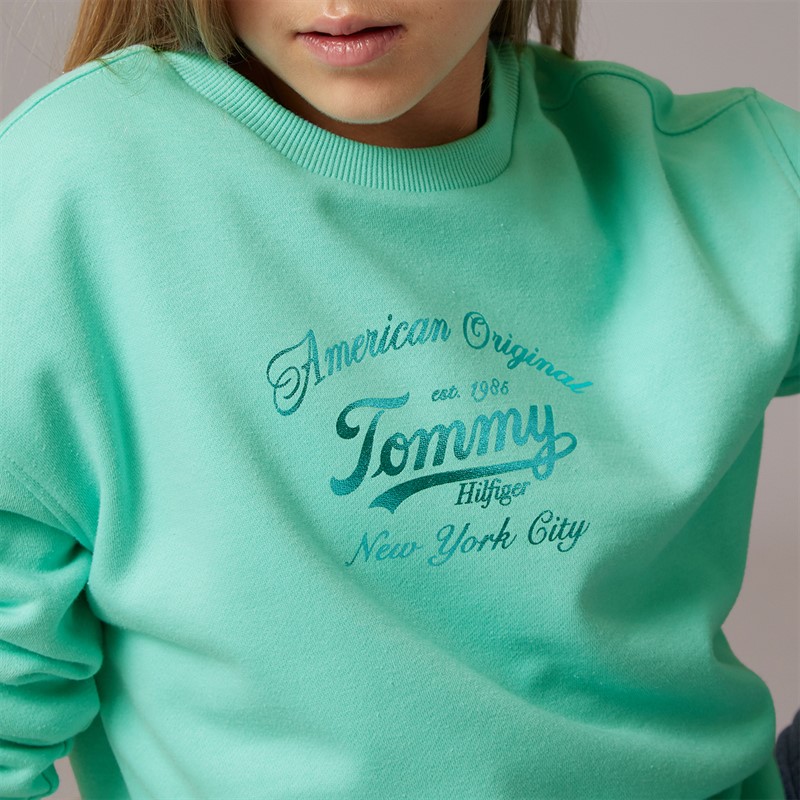 Tommy Hilfiger Junior Girls Sweatshirt Menthol